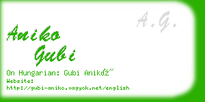 aniko gubi business card